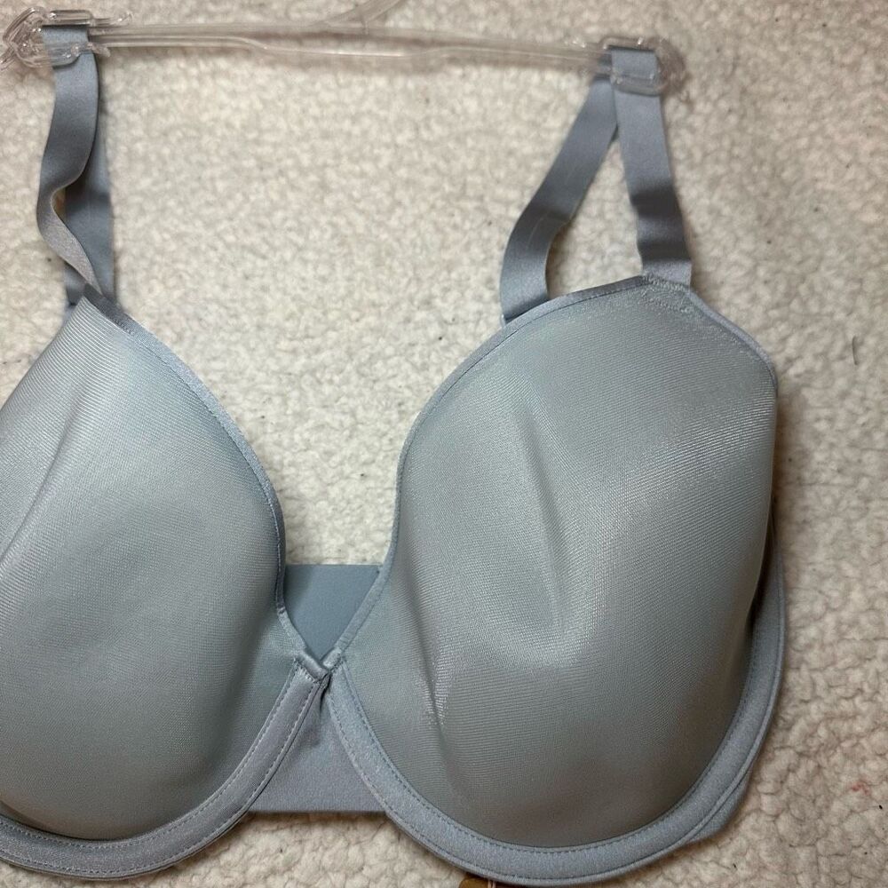 Skims Weightless Demi Bra Denim Light Dusty Blue Color Size 32DDD NWT - Picture 2 of 9